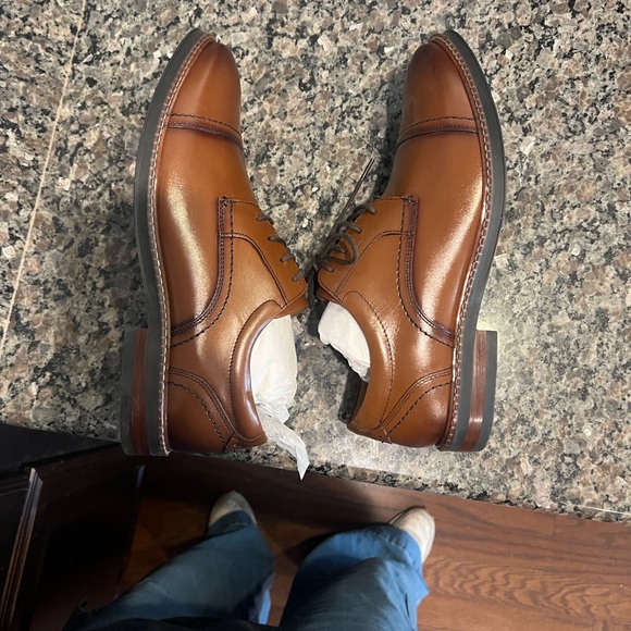 Nunn Bush Tan Leather Derby Shoes main image 4